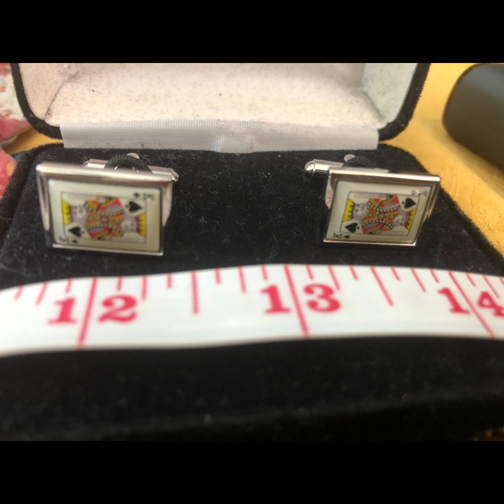 Link Up Cards Cufflinks, New In Box - Picture 9 of 9